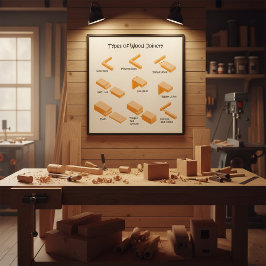 木製ジョイナリーの種類 – ガイ図解入りの、写真付きのド ポスター