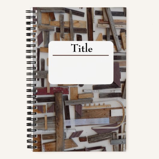 木製スクラップスパイラルノート ノートブック (正面)