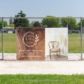 木製スタイリッシュモダン大工のロゴ写真 横断幕 (インサイチュ)