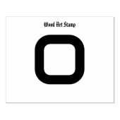 木製スタンプカエレガントスタマイズ可能な文字ジェットブラック ラバースタンプ (インプリント)