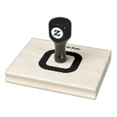 木製スタンプカエレガントスタマイズ可能な文字ジェットブラック ラバースタンプ (スタンプ)