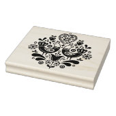 木製スタンプ – スカンジナビアフォークアートパターンバード ラバースタンプ (スタンプ)