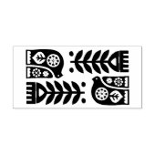 木製スタンプ – スカンジナビアフォークアートフラワーズバード ラバースタンプ (インプリント)