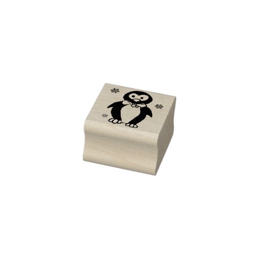 木製スタンプ – ペンギン ラバースタンプ (スタンプ)