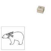 木製スタンプ – ポーラーベア ラバースタンプ (押印)