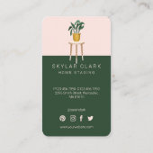 木製スツール&ポットプラントホームステージング&デコール 名刺 (裏面)