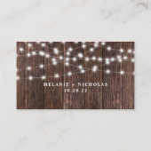 木製ストリングライトウェディングRSVPウェブサイトカード エンクロージャーカード (裏面)