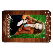 木製ストリングライトフォト卒業発表 マグネット (横)