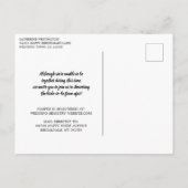 木製ストリングライトレースブライダルシャワーバイメール インビテーションポストカード (裏面)