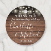 木製ストリングライト ウェディング フェイバー サンクス フェイバータグ (裏面)