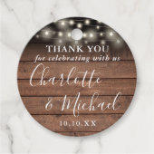 木製ストリングライト ウェディング フェイバー サンクス フェイバータグ (正面)