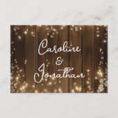 木製ストリ素朴ングライトホワイトフローラ披露宴 エンクロージャーカード (正面)