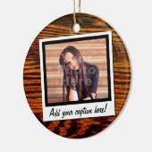 木製スナップショットフォトクリスマスオーナメント セラミックオーナメント (左)