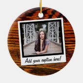 木製スナップショットフォトクリスマスオーナメント セラミックオーナメント (裏面)