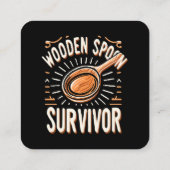 木製スプーンの生存者 スクエア名刺 (裏面)