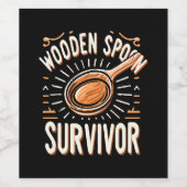 木製スプーンの生存者 ワインラベル (シングルラベル)