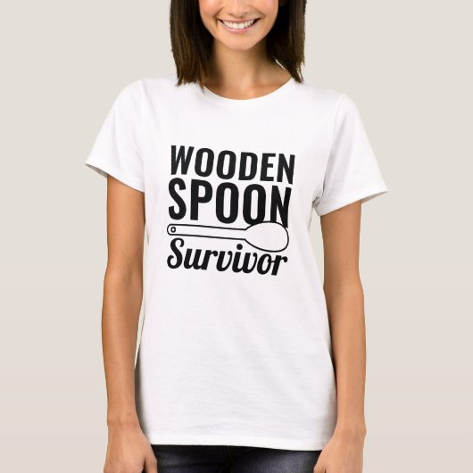 木製スプーンの生存者 Tシャツ (正面)