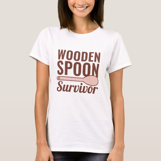 木製スプーンの生存者 Tシャツ (正面)