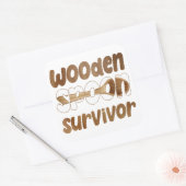 木製スプーン生きおもしろい残りイタリアンおもしろい スクエアシール (封筒)