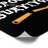 木製スプーン生存可笑しいハロウィーンの衣装の男性 ポスター (角)