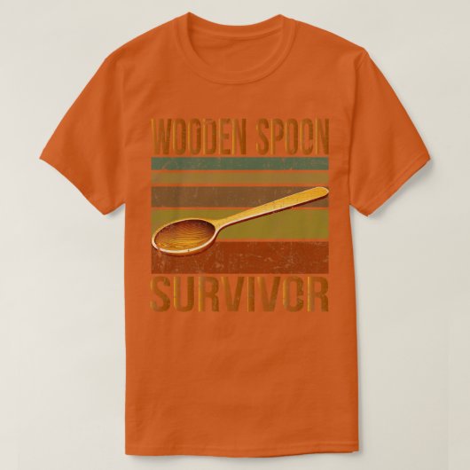 木製スプーン生存者6 Tシャツ (デザイン正面)