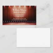 木製スポットライトステージ、俳優 – 名刺 (正面/裏面)