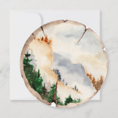 木製スライスクラフトの写真 Save The Date カード (裏面)