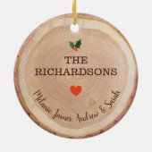 木製スライス転が及びそれを用いたおもしろい紙ツリー セラミックオーナメント (裏面)