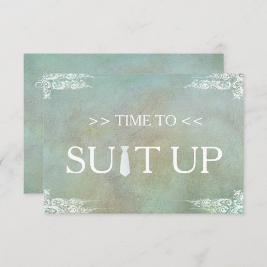 木製スワール素朴招待状を満たす時間 招待状 (正面/裏面)