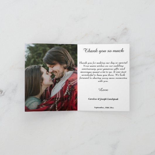 木製ダイヤモンド ライラック 30周年記念 サンキューカード (内部)