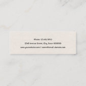 木製テクスチャスタイル スキニー名刺 (裏面)