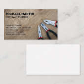 木製テーブルのプライヤー 名刺 (正面/裏面)