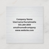 木製テーブルの建物ツール スクエア名刺 (裏面)