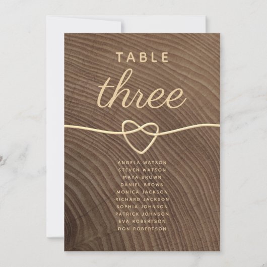 木製テーブル番号座席表 (正面)