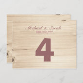 木製テーブル番号 ポストカード (正面/裏面)