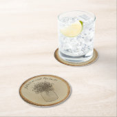 木製ディスク刺激を受けたなベビーの呼吸結婚式のコースター ラウンドペーパーコースター (インサイチュ)