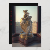 木製ディスプレイのゴシックハート彫刻 シーズンカード (正面/裏面)