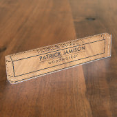 木製デザイン デスクネームプレート (側面)