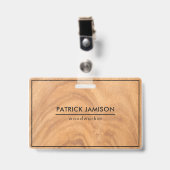 木製デザイン バッジ (正面 （クリップ付）)