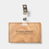 木製デザイン バッジ (裏面 （クリップ付）)