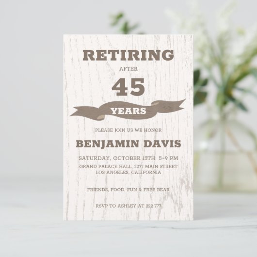 木製デザイン 招待状 (スタンド正面)