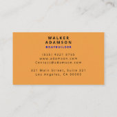 木製デザイン（木目に見える）建築 名刺 (裏面)