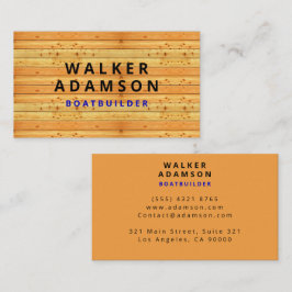 木製デザイン（木目に見える）建築 名刺