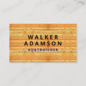 木製デザイン（木目に見える）建築 名刺 (正面)