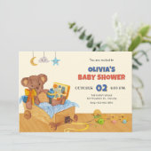 木製トイズベビーシャワー招待状 招待状 (スタンド正面)