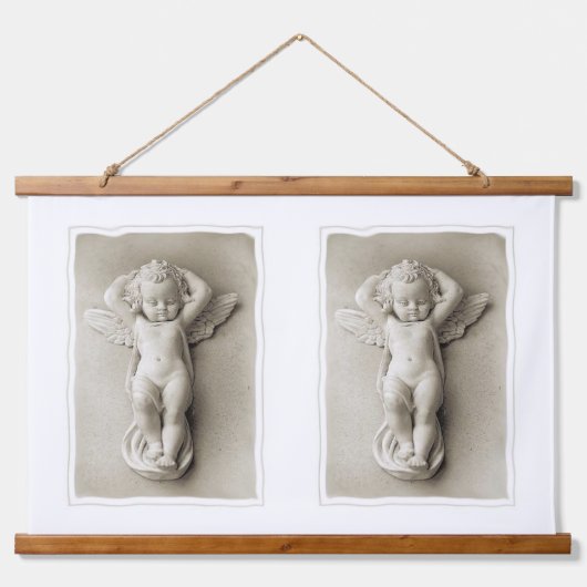 木製トップウォールタペストリーエンジェル 吊り下げ型タペストリー (正面)