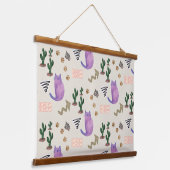 木製トップウォールタペストリーキャットフィッシュサボニャー 吊り下げ型タペストリー (傾斜あり)