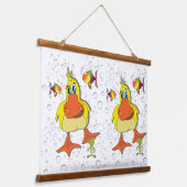 木製トップウォールタペストリーダック 吊り下げ型タペストリー (傾斜あり)