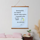 木製トップウォールタペストリー：ハミング鳥 吊り下げ型タペストリー (寝室)