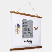 木製トップウォールタペストリー 吊り下げ型タペストリー (傾斜あり)